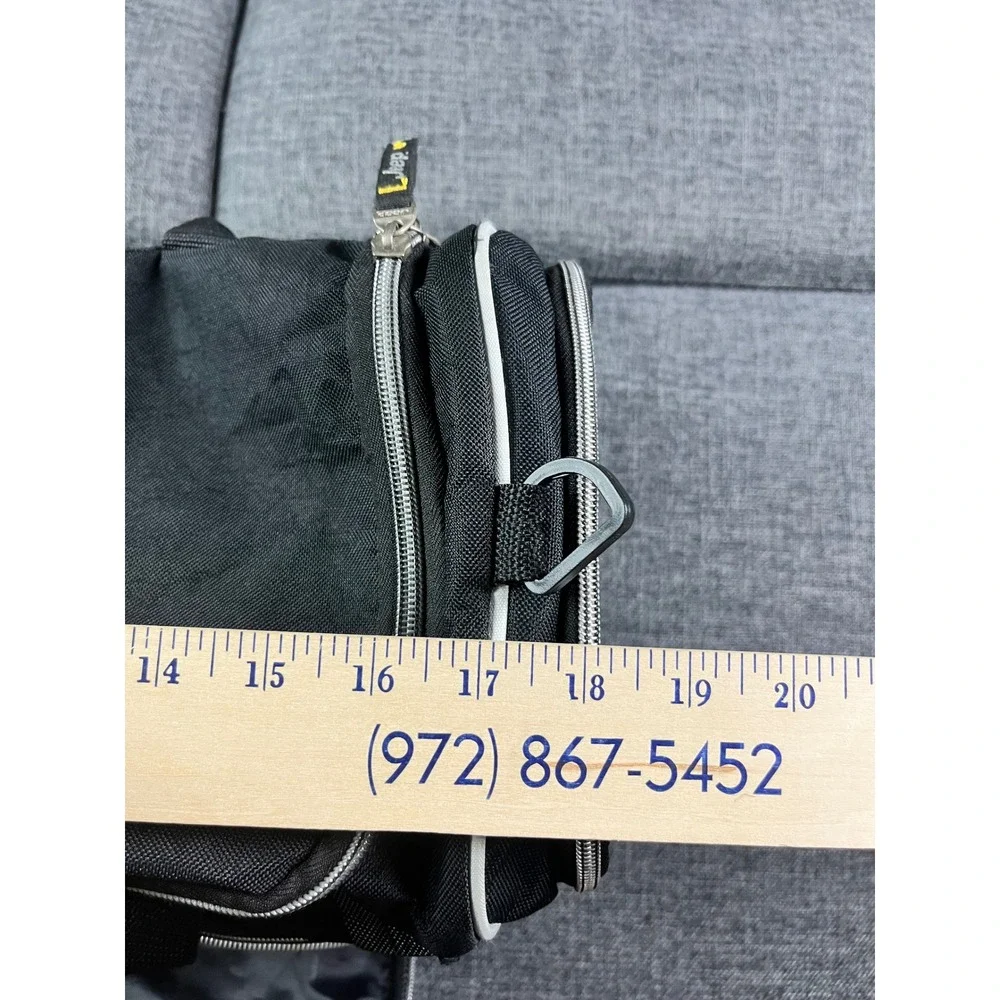 Jeep Black Canvas Duffel Bag Multi Pocket Travel Gym Bag 18 Inch